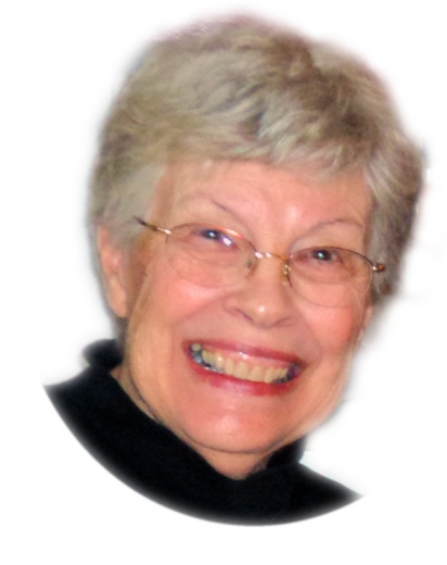 A cutout headshot of Maryann, smiling widely.